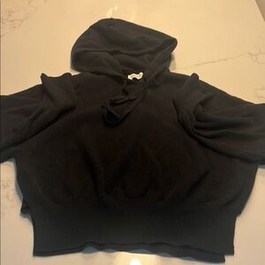 Abercrombie & Fitch Women's Black Hoodie Top | Size Small